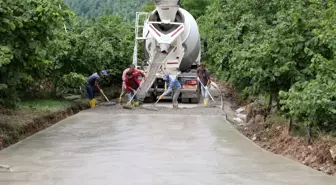 Fatsa'da beton yol çalışmaları sürüyor