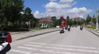 İnebolu'dan Ankara'ya 'İstiklal Sürüşü' gerçekleştiren motosiklet sürücüleri Çankırı'ya ulaştı