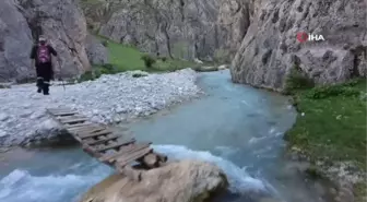 Son dakika haber... Terörden temizlenen Munzur Dağları'nda yaz günü kızak keyfi