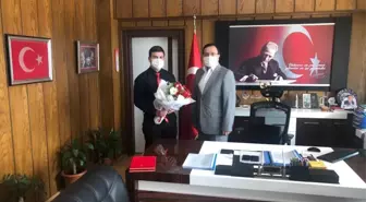 Kaymakam Bilgin; TÜBİTAK yarışmasının kahramanlarını kabul etti