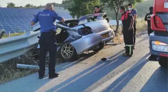 Kontrolden çıkan araç, bariyerlere ok gibi saplandı: 1 ölü, 1 ağır yaralı