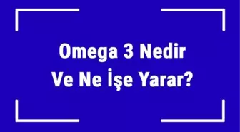 Omega 3 Nedir ve Ne İşe Yarar? Omega 3 Faydaları Nelerdir ve Nelerde Bulunur