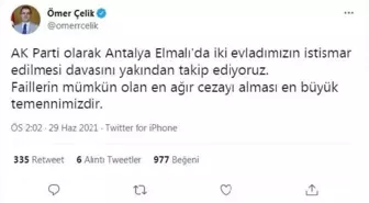 AK Parti'li Çelik'ten 'Elmalı davası' açıklaması: Süreci takip ediyoruz