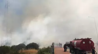 Antalya'da Zeytinpark'ta ormanlık ve çalılık alanda yangın