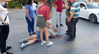 Devrilen motosikletin sürücüsü yaralandı