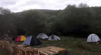 Beypazarı'nın Uruş Mahallesi'ndeki eko kamp alanı tatilcilerden ilgi görüyor