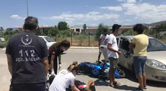 Fethiye'de otomobille çarpışan motosikletli yaralandı