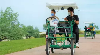 Samsun'da 'fayton bisikletler' ile çevreci geziler başladı