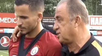 Kameraların karşısına geçen Fatih Terim ve Omar duygusal anlar yaşadı