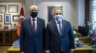 KKTC Cumhurbaşkanı Tatar, emekli Tuğgeneral Nihat İlhan'ın oğlu Prof. Dr. Mustafa Necmi İlhan'ı ziyaret etti