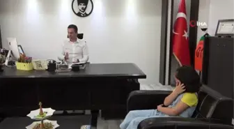 'Tablet hediye eden kaymakam' resmi çizen Nisanur'un hayali gerçekleşti