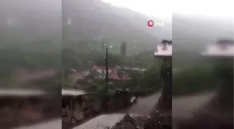 Artvin'de dolu yağışı