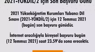 ÖSYM: '2021 Yükseköğretim Kurumları Yabancı Dil Sınav için 12 Temmuz son başvuru günüdür