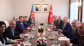 Çavuşoğlu, Azerbaycan Milli Meclisi Dışişleri ve ??Parlamentolararası İlişkiler Komitesi ??Başkanı Seyidov ile bir araya geldi