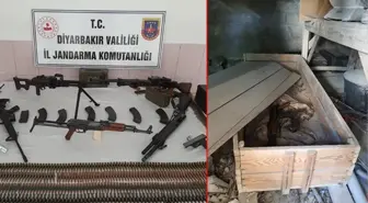 Diyarbakır'da cami bahçesindeki tabutta çok sayıda silah ve mühimmat bulundu