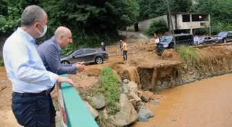 Son dakika haberleri... Bakanlar selin vurduğu Çayeli ilçesinde inlemelerde bulundu