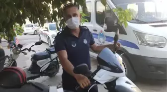 Kaldırıma motosikletini park eden zabıta, tepki üzerine kendisine ceza kesti