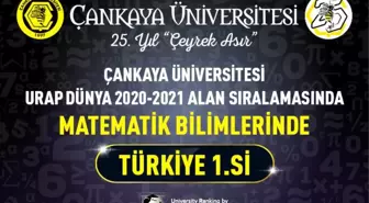 ÇANKAYA ÜNİVERSİTESİ, MATEMATİK ALANINDA TÜRKİYE 1'İNCİSİ OLDU