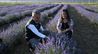 İl Tarım ve Orman Müdürü Şahin'den lavanta üreticisi kadın çiftçiye ziyaret