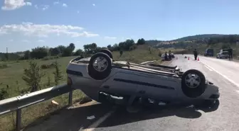 Karabük'te otomobil devrildi: 2 yaralı