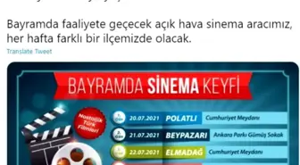 AÇIK HAVADA SİNEMA GÜNLERİ BAŞLIYOR