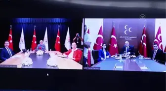 AK Parti ile MHP heyetleri video konferans aracılığıyla bayramlaştı