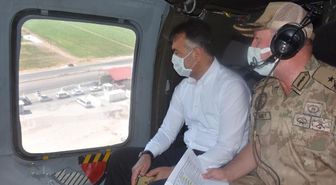 BİTLİS VALİSİ ÇAĞATAY, HELİKOPTERLE TRAFİK DENETİMİNE KATILDI
