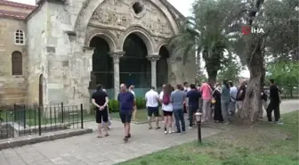 Trabzon'daki Ayasofya Camii'nde bayram yoğunluğu