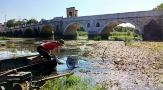 YOSUN VE ÇÖPLERLE KAPLANAN TUNCA NEHRİ'NDE ÇEVRECİLER TEMİZLİK YAPTI