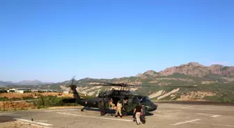 Tunceli'de helikopter destekli trafik denetimi