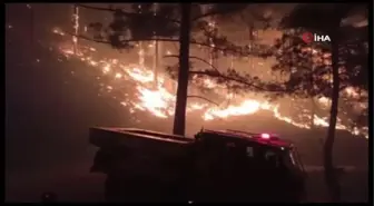 Mersin'in Aydıncık ilçesindeki orman yangını sürüyor