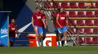 Sergio Busquets, Martin Braithwaite ve Jordi Alba Antrenmanlara Katıldı