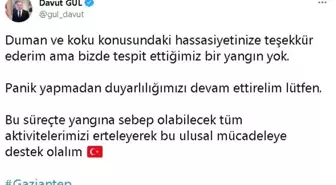 Gaziantep'te etkili olan dumanlı hava kentte orman yangını paniği yaşattı