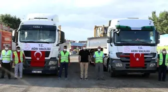 Ağrı'dan Antalya'daki yangınlara iş makinesi desteği