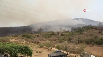 İtfaiye erleri yangını söndürmek için canla başla mücadele ediyor