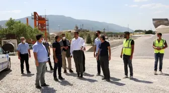 Beton yol tesisinde 80 bin ton malzeme üretildi