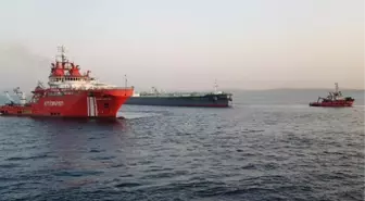 Ambarlı açıklarında makinesi arızalanan 274 metrelik tanker demirletildi