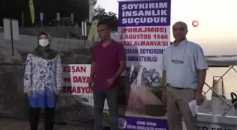 Katledilen Romanların anısına Meriç Nehri'ne çiçek bırakıldı