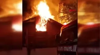 İSTANBUL-BEYKOZ'DA TEK KATLI İŞ YERİ ALEVLERE TESLİM OLDU