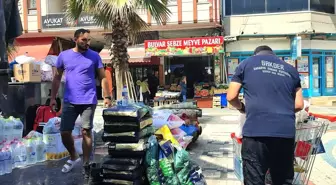 Karasu esnafından yangın bölgesine yardım eli