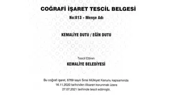 Kemaliye dutu coğrafi işaret aldı