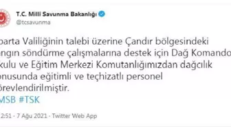 Son dakika haber... MSB'den Çandır bölgesindeki yangın söndürme çalışmalarına destek