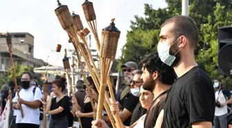 Beyrut Limanı'ndaki patlamada ölenlerin yakınları gösteri yaptı