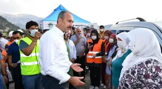 Adalet Bakanı Gül, Muğla'da yangından zarar gören ilçelerde incelemelerde bulundu