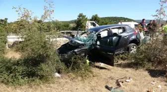 Çanakkale'de takla atan otomobildeki 3 kişi yaralandı