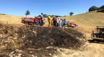 Son dakika haber | Anız yangını köylülerin dikkati sayesinde söndürüldü