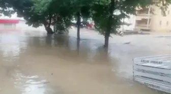 KASTAMONU - Bozkurt'ta su taşkını nedeniyle sürüklenen araçlar