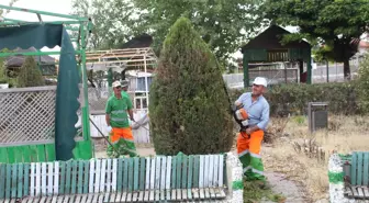 Yunak'ta park ve yeşil alan onarım çalışmaları