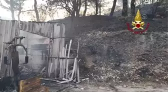 Monte Catillo Tabiat Parkı'nda çıkan yangına havadan ve karadan müdahale edildi