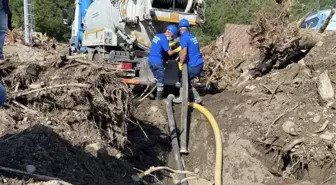 Altyapı hasarları giderilen sel bölgelerine içme suyu verilmeye başlandı